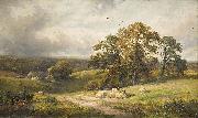 George Turner A quiet scene in Derbyshire oil